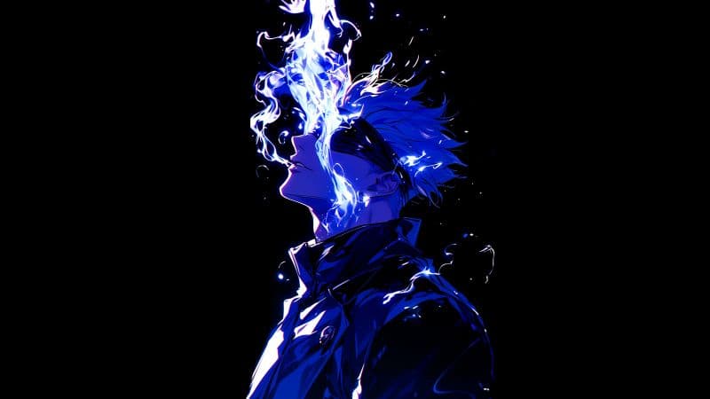 Satoru Gojo AMOLED Jujutsu Kaisen Wallpaper