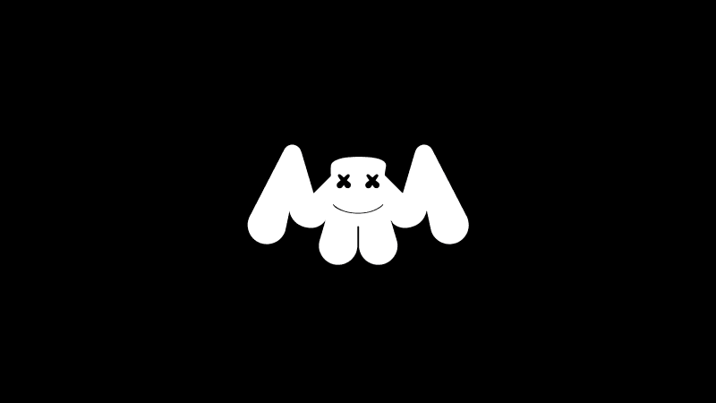 Marshmello Logo AMOLED Wallpaper