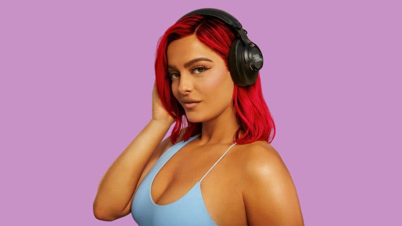 Bebe Rexha Headphones Wallpaper