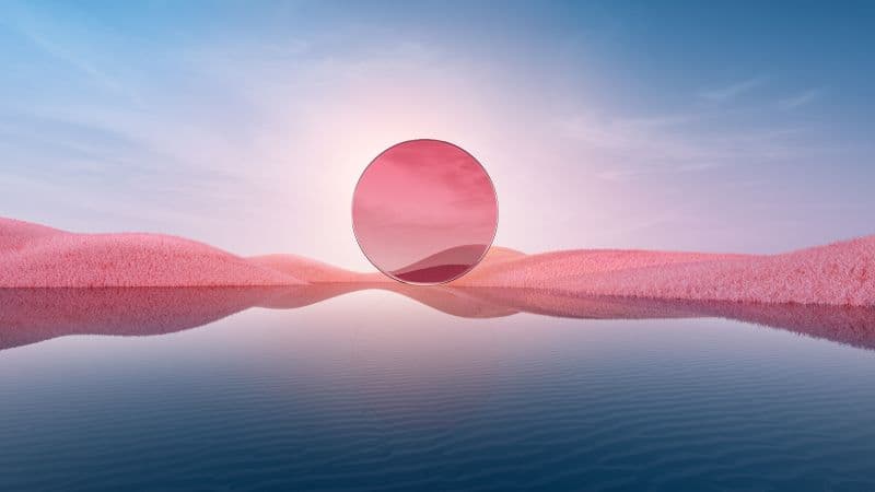 Desert Landscape Pink aesthetic Digital Art Wallpaper