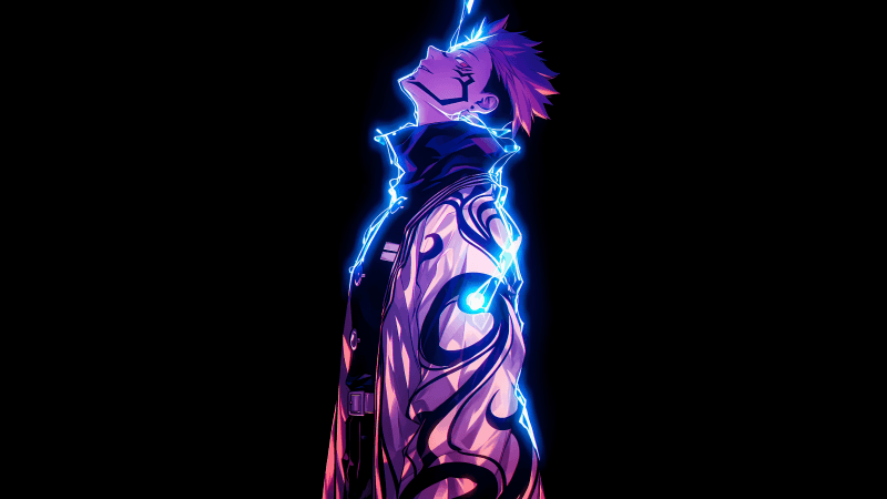 Sukuna Black background Wallpaper
