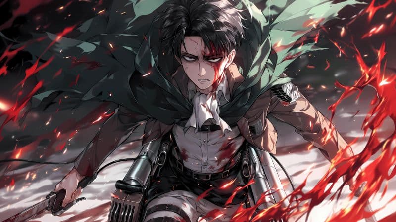 Levi Ackerman AI art Wallpaper