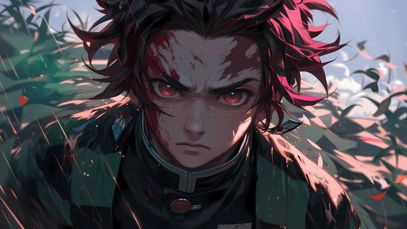 Tanjiro Kamado Closeup Wallpaper
