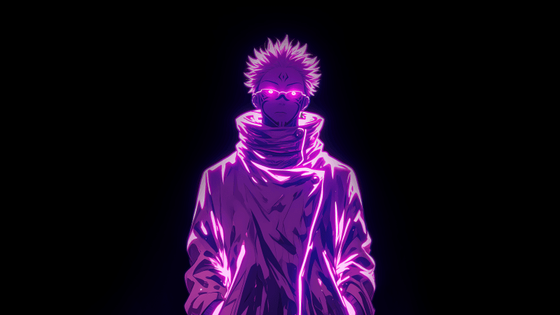 Sukuna Purple aesthetic AMOLED Wallpaper