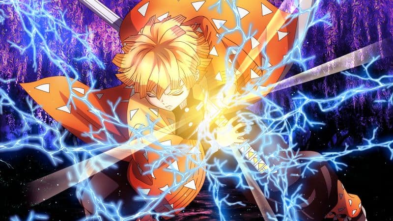 Zenitsu Agatsuma Thunder Breathing Wallpaper