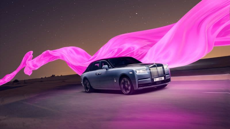 Rolls-Royce Phantom Series II Pink aesthetic Wallpaper