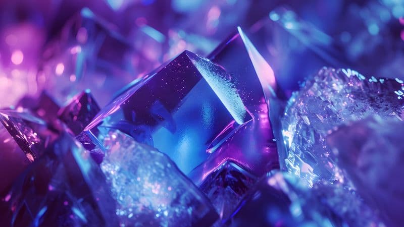 Purple aesthetic Crystals Wallpaper