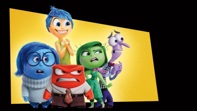 Inside Out 2 Black background Wallpaper