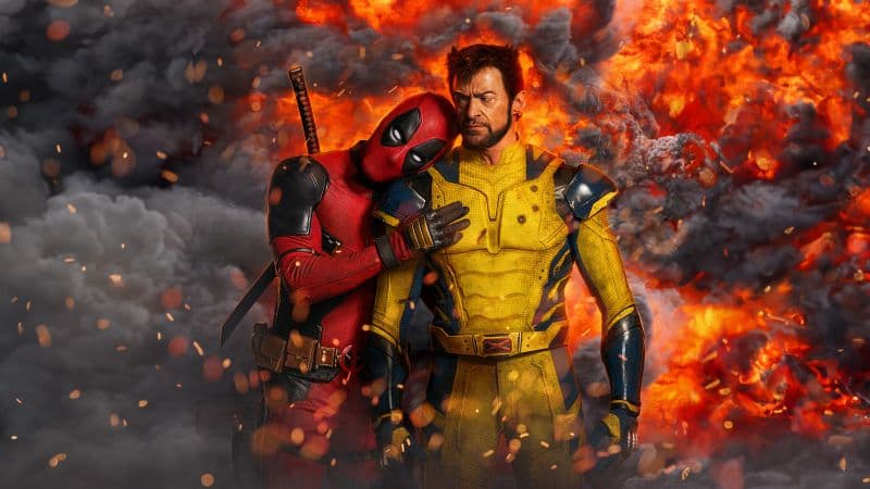 Deadpool & Wolverine Fire Wallpaper