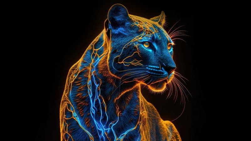 Black Panther AI art Wallpaper