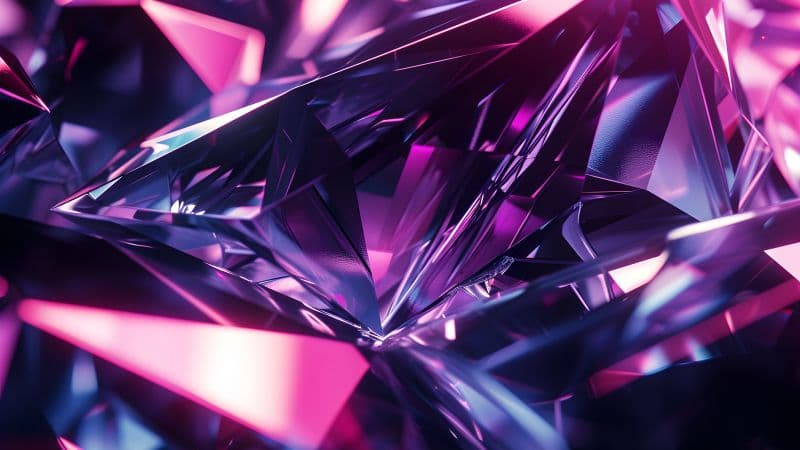 Crystals Purple aesthetic Wallpaper