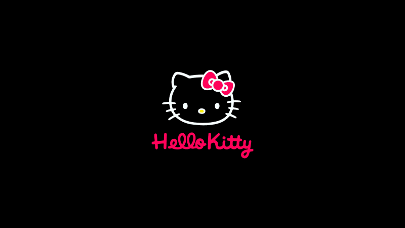 Hello Kitty Black background Wallpaper