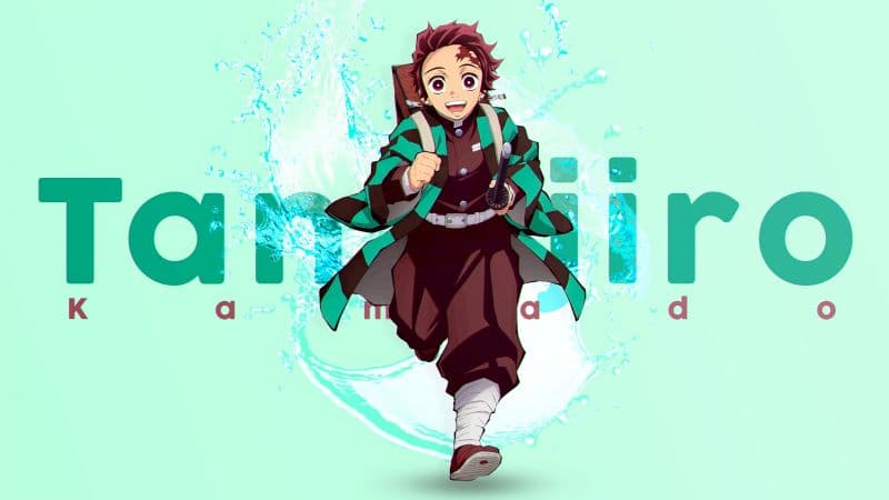 Tanjiro Kamado Green aesthetic Wallpaper