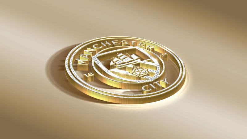 Manchester City FC Golden background Wallpaper