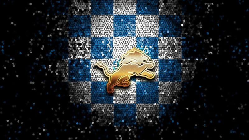 Detroit Lions Mosaic Wallpaper