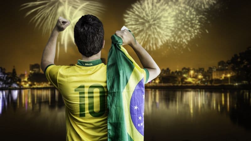 Brazilian Football Player Fireworks Wallpaper