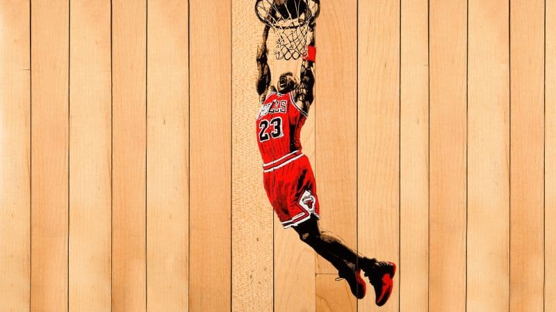 Michael Jordan Wooden background Wallpaper