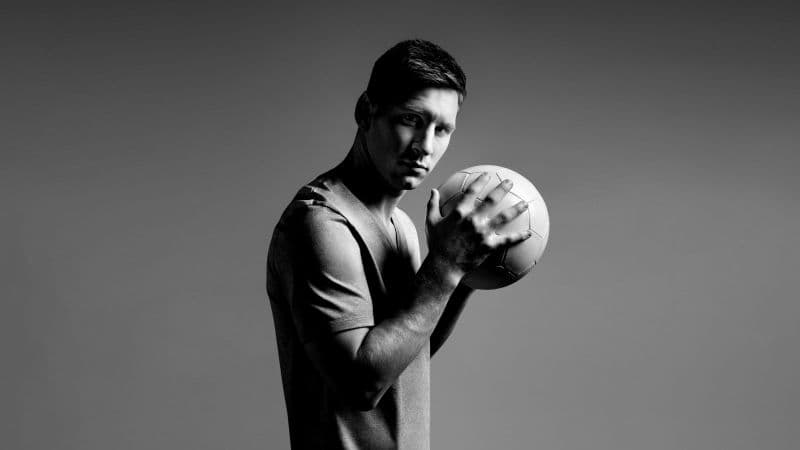Lionel Messi Monochrome Wallpaper