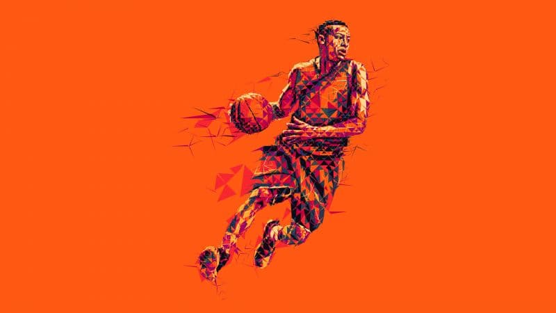 Basketball player Low poly Wallpaper