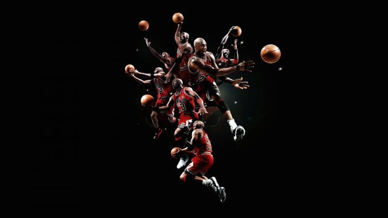 Michael Jordan Black background Wallpaper