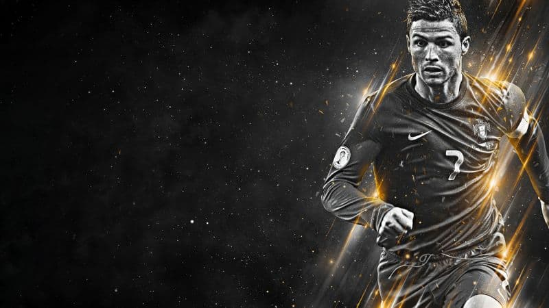 Cristiano Ronaldo Dark background Wallpaper