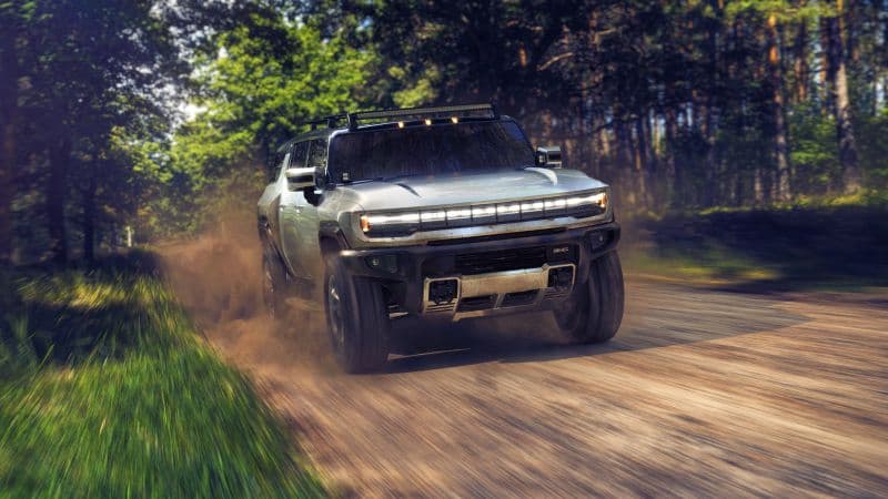 GMC Hummer EV Dirt road Wallpaper