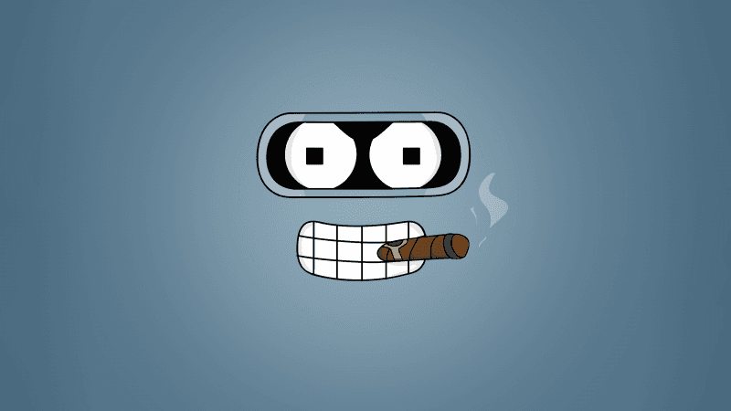 Bender (Futurama) Minimalist Wallpaper
