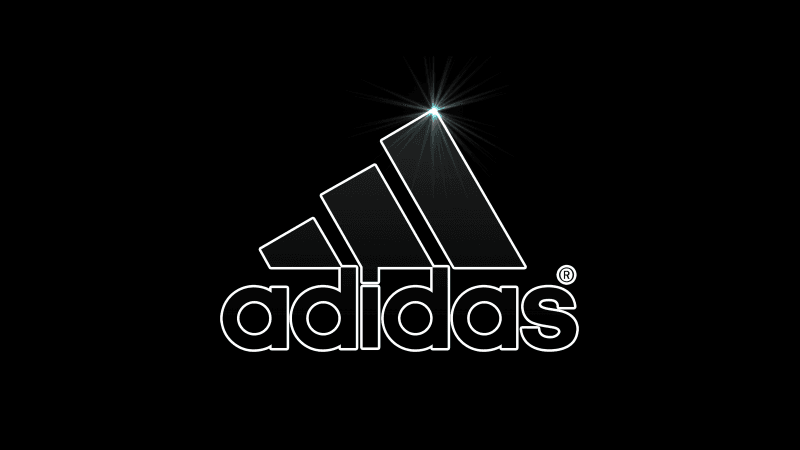 Adidas Black & White Transparent Logo Wallpaper