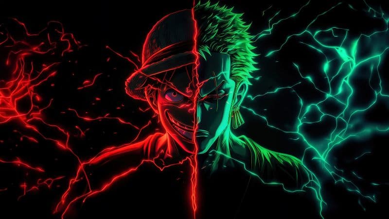 Monkey D. Luffy vs Roronoa Zoro AMOLED Wallpaper