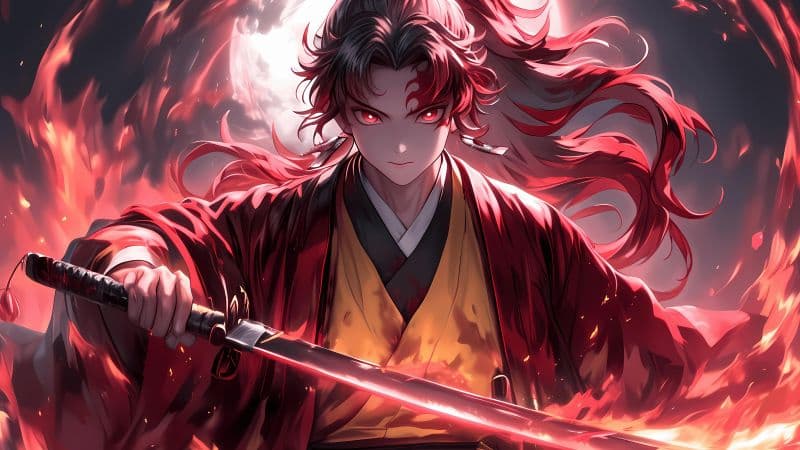 Demon Slayer: Kimetsu no Yaiba Yoriichi Tsugikuni Wallpaper