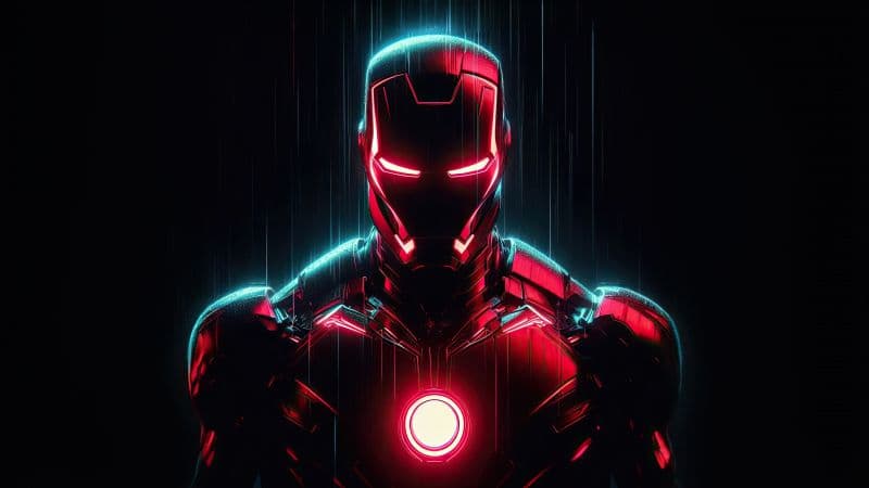 Neon Iron Man Wallpaper