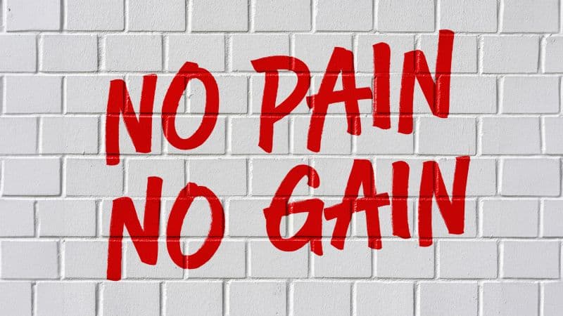 No pain No gain Brick wall Wallpaper