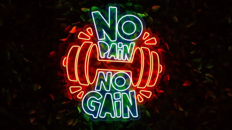 No pain No gain Neon sign Wallpaper