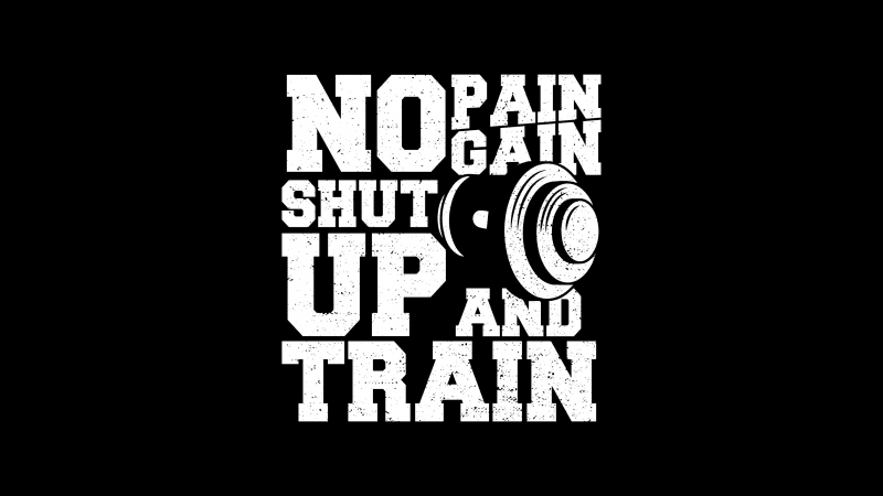 No pain No gain Weight training Wallpaper