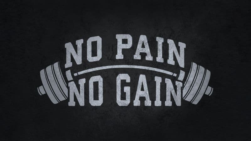 No pain No gain Dumbbell workout Wallpaper