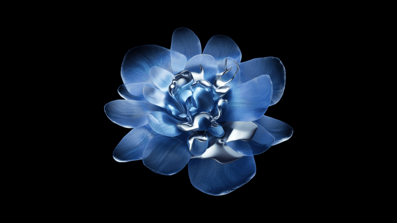 Abstract flower Metallic Wallpaper