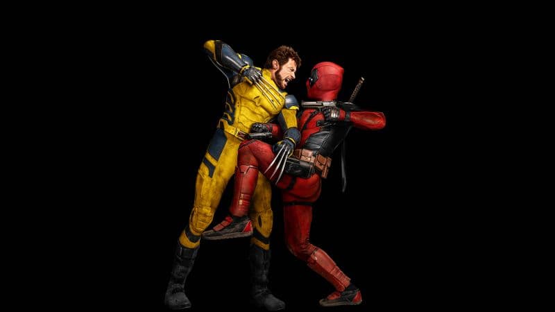 Deadpool & Wolverine Black background Wallpaper