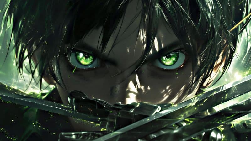 Eren Yeager Green eyes Wallpaper