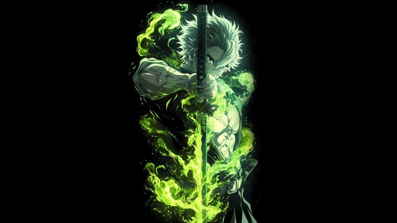 Sanemi Shinazugawa AMOLED Wallpaper