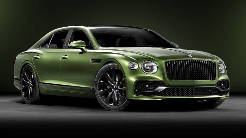 Bentley Flying Spur Green aesthetic Wallpaper