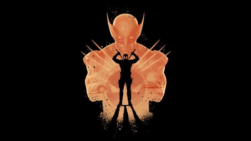 Deadpool & Wolverine Silhouette Wallpaper