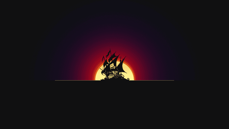 Pirate ship Silhouette Wallpaper