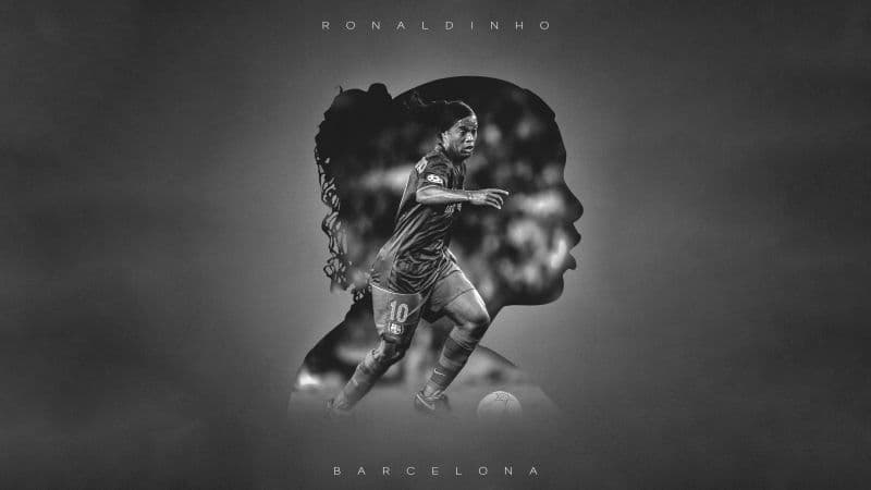 Ronaldinho Monochrome Wallpaper
