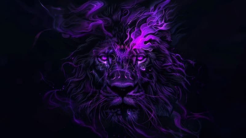 Lion Dark aesthetic Wallpaper