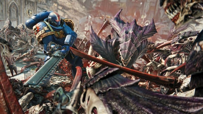 Warhammer 40K Space Marine 2 Battle Wallpaper
