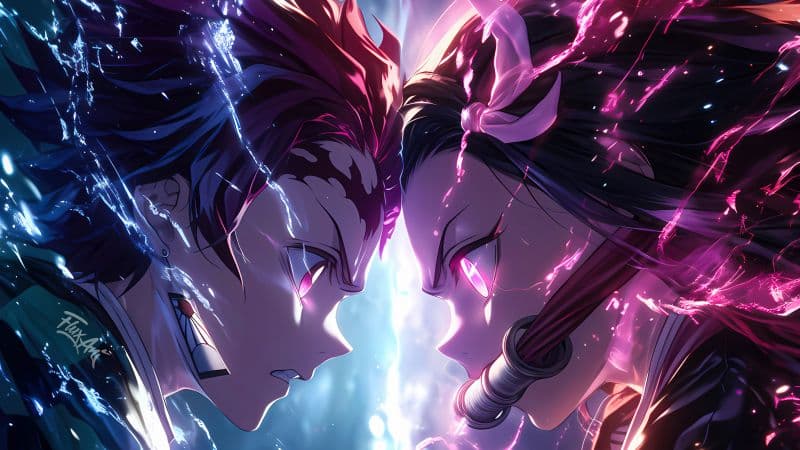 Tanjiro Kamado vs Nezuko Kamado Wallpaper
