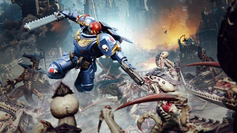 Warhammer 40K Space Marine 2 Action Wallpaper