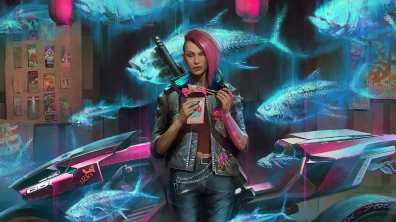 Cyberpunk 2077 Holographic Wallpaper