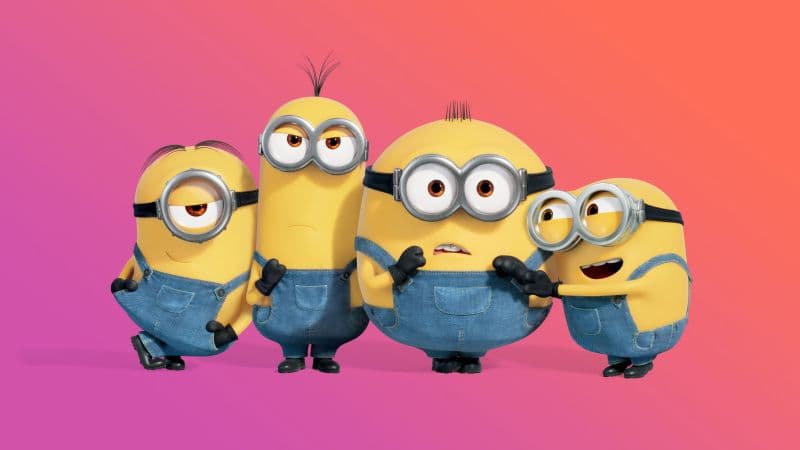 Minions Gradient background Wallpaper