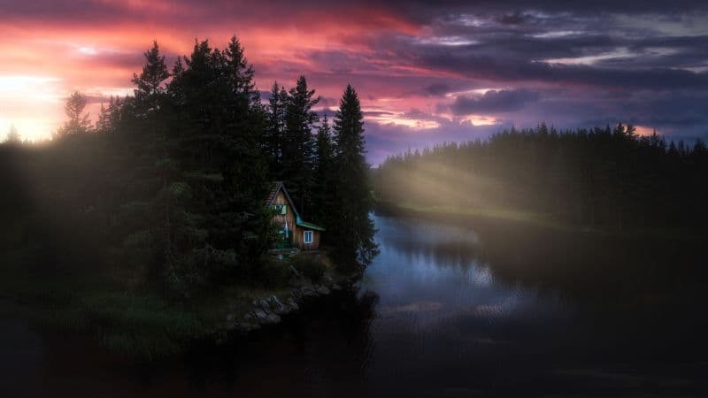 Scenic Cabin Wallpaper